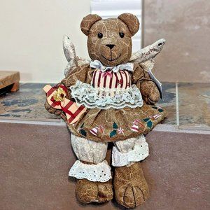 Musical Plush Christmas Bear Shelf Sitter